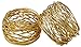 Set of 12 Gold Round Mesh Napkin Rings
