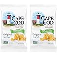 Cape Cod Potato Chips, Potato Chips Reduced Fat, 5 Ounce (Pack of 2)
