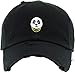 KBSV-056 BLK Panda Dad Hat Baseball Cap Polo Style Unconstructed Adjustable Vintage