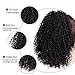 Vigorous Afro Kinky Curly Hairpiece Synthetic Clip in Ponytail Hair Extensions for Black Women Drawstring Natural Coily Ponytail for African Americans(Black)