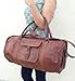 Leather Duffel Bag & Toiletry Bag Combo for Men/Women 24 inch Travel Sports Overnight Weekend Leather Duffle Bag for Gym Cabin Holdal bag
