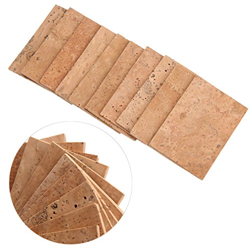 LDCRE 10pcs Soprano Tenor Sax Saxophone Clarinet Joint Natural Neck Cork Sheet Natural Kit