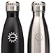 Stainless Steel Vacuum Insulated Water Bottles, 17 oz, Set of 2, BPA Free Double Walled Leak Proof Thermos Flask with Copper Lining, Drinks Stay Hot & Cold