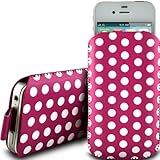 N4U Online Pink Polka Dot Premium Pu Leather Pull