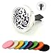 Jenia Stainless Steel Car Air Freshener Aromatherapy Essential Oil Diffuser Locket With Vent Clip 30mm