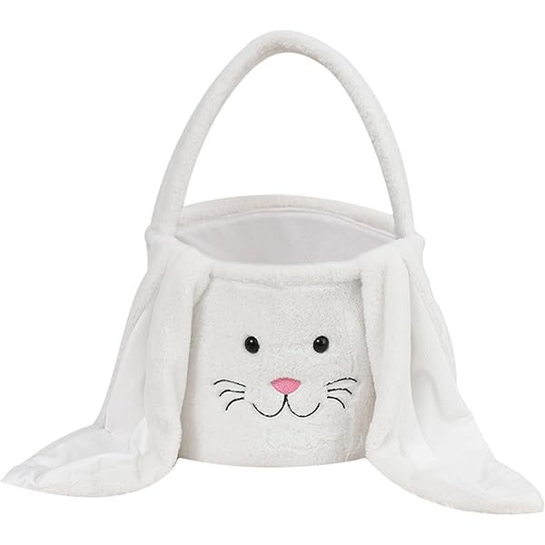 thumbnail interactive-video image 1 of Personalized Easter Basket With Bunny Ears - Custom Name Kids Easter Basket For Egg Hunts & Gifts 1 of 12