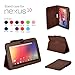 SHEROX Google Nexus 10 Case - Slim Folio Case Cover for Google Nexus 10 Inch Android Tablet (Nexus 10, BROWN)