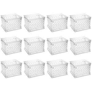 Image of Sterilite 16958612 Mini Crate, Clear, 12-Pack