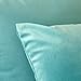 MIULEE Velvet Soft Soild Decorative Square Throw Pillow Cover Cushion Case for Sofa Bedroom Car 24 x 24 Inch 60 x 60 Cm Aqua Green