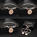 iJuqi Birthday Gifts for Women Girls - 3PCS Stainless Steel Inspirational Charm Bracelets Jewelry Set Motivational Expendable Bangles Anniversary Gift Ideas (Rose-Gold)