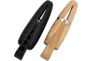 Operitacx 2 Pieces Jewelry Making Ring Vice Clamp Set with Plastic and Wooden Jaws, Sturdy Ring Repairing Tool