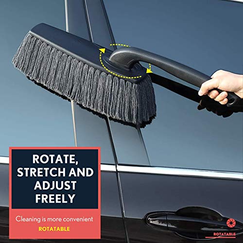 New Car Duster,Car Duster Exterior with 360° Rotating Telescopic Handle