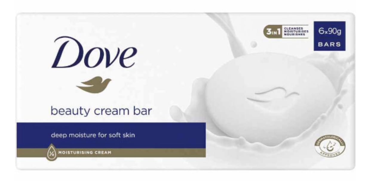 Beauty Cream Bar | Classic Original Soap for Shower & Bath | For Normal & Sensitive Skin | Pack of 6 (6 x 90g, Total 540g) Buut b