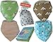 Baby Bandana Bibs-Gift Set-Drawstring Bag-Cotton Absorbent Drool-Burp Cloths-Girls-Boys-Double Layer
