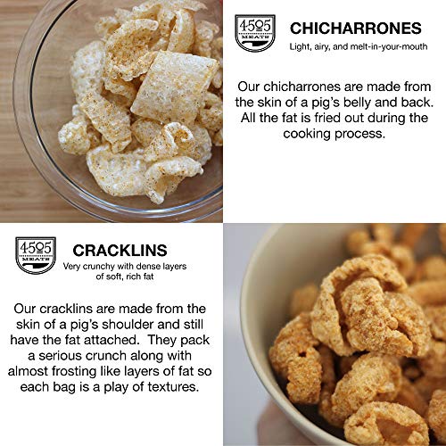 4505 Classic Chili & Salt Pork Rinds, Certified Keto, Humanely Raised, Family Size Bag, 7oz