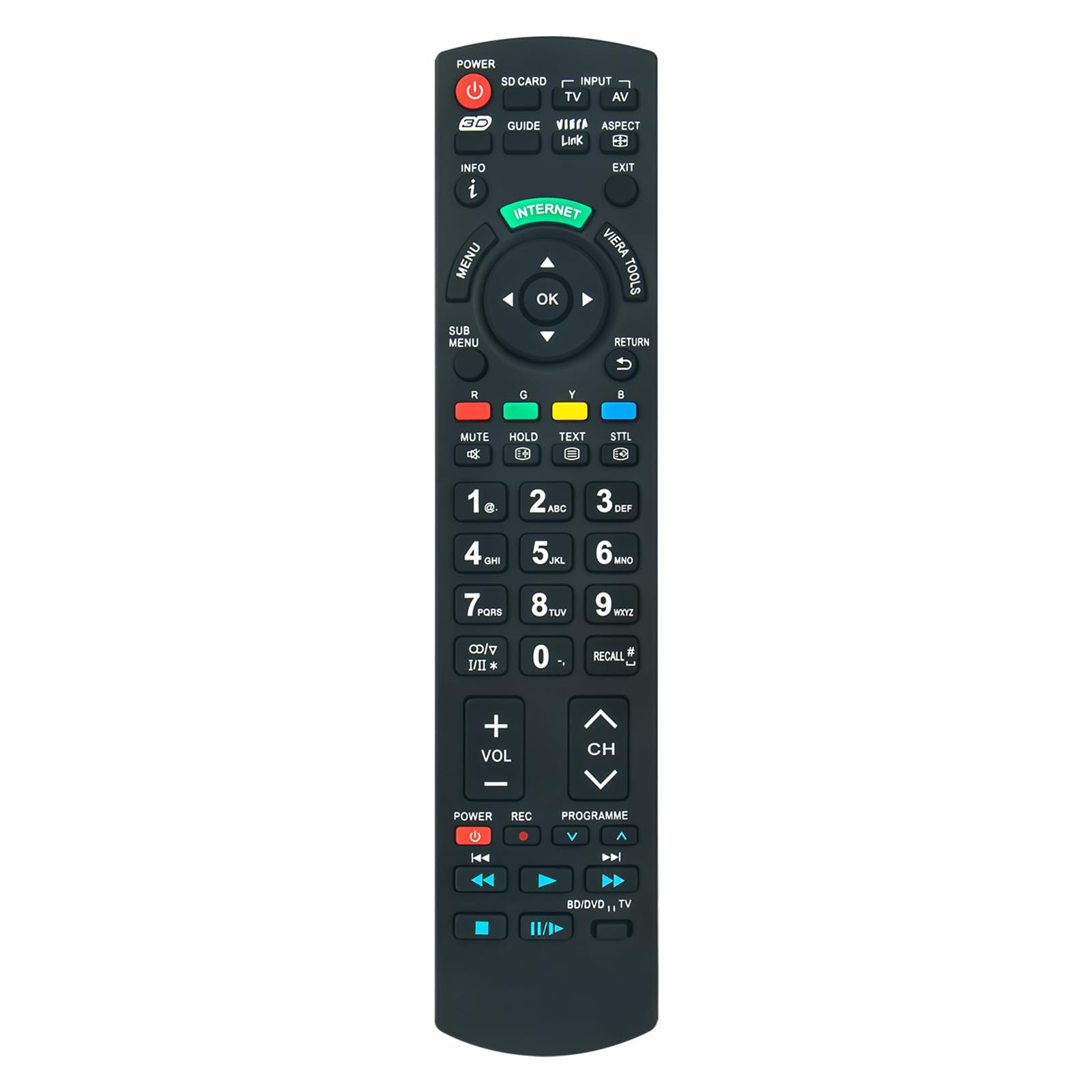 N2QAYB000807 VINABTY Replace Infrared Remote Control Fit for Panasonic Smart TV TX-L32EM5E TX-L39EM5E TX-L50EM5E TX-L50M5E