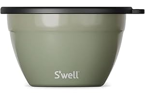 S'well - Stainless Steel Salad Bowl Kit, Comes with 2oz Mini Canister and Removable Tray for Organization, Leakproof, Easy to