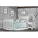 Evolur Santa Fe 5-in-1 Convertible Crib in Antique Mist, Greenguard Gold Certified, Features 3 Mattress Heights, Wooden Nursery and Bedroom Furniture, Baby Crib