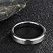 4mm 6mm Tungsten Carbide Ring for Men Women Comfort Fit Beveled Edge Brushed Silver Wedding Band Size 4-14