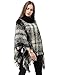Womens Knitted Poncho Cape Pullover Sweater Turtleneck Tassel Winter Shawl