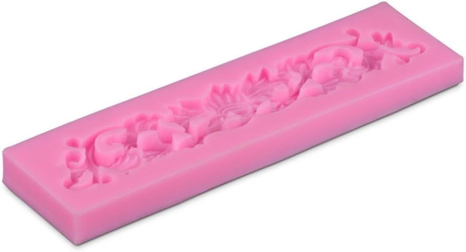 Beiersi Cake Decorated Lace Silicone Mold Fondant Cake Icing Sugarcraft Decorating Mould Tools (Style 3)