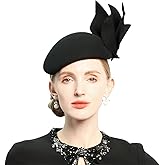 Wool Felt Derby Fascinator Hats for Women Ladies Church Tea Party Dress Formal Femme Leaf Droplet Cocktail Pillbox Hat
