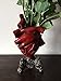 Anatomical Heart Vase, Red Finish