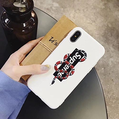 Yukmui Street Fashion X GO X GG Style case cover for iphone X 10 Only (White SupXSnake)