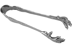Ymiko Sugar Tongs for Sugar Cubes, Stainless Steel Claw Style Ice Tong Ice Tongs Cocktail Tongs with a Unique Eagle Claw Desi