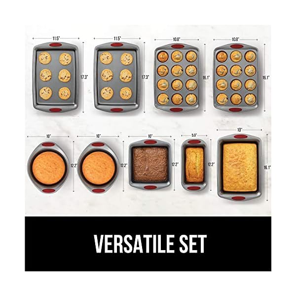 Gorilla Grip Bakeware Sets, Nonstick, Heavy Duty Carbon Steel, 9 Piece