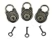 Hyamass 3pcs Vintage Antique Style Mini Archaize Padlocks Key Lock with Keys (Bronze)