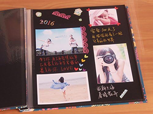 Amazon Co Jp Longpro 手作りアルバム スクラップブック スクラップ ブッキング クラフト フォト アルバム 写真 Diy 文字も書ける デコテーション ページ ホビー