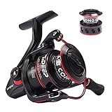 LONPAR Tideep Spinning Fishing Reel 8+1 BB Lightweight Up to 42 Lbs/19 Kg Powerful Drag Two Spools Included Saltwater or Freshwater