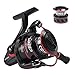LONPAR Tideep Spinning Fishing Reel 8+1 BB Lightweight Up to 42 Lbs/19 Kg Powerful Drag Two Spools Included Saltwater or Freshwater