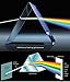 Bloomoak Optical Glass Triangular Prism,with Rotatable and Adjustable Steel Stand Holder,for Teaching Light Spectrum Physics,Photography and Crystal Rainbow Maker