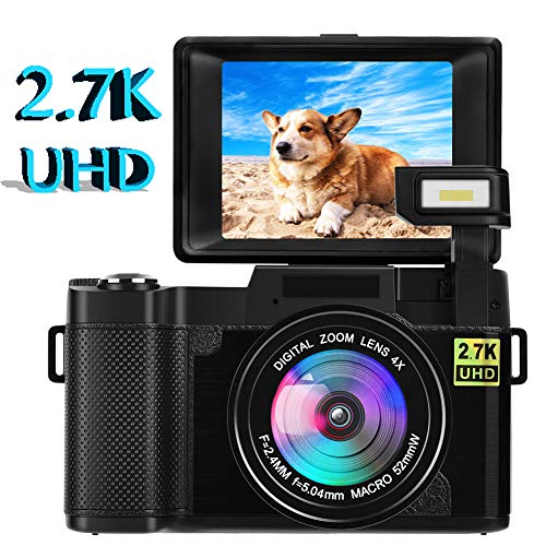 Camara-de-Fotos-Cmara-Digital-Vlogging-Cmara-240-MP-27K-Ultra-HD-Cmara-Compacta-de-30-Pulgadas-con-Pantalla-Plegable-Linterna-Retrctil