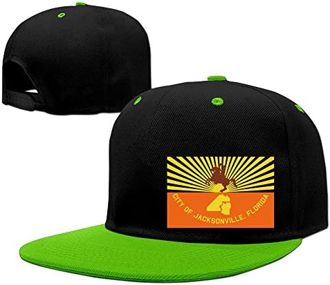 Jacksonville City Florida Two-Toned Snapback Hats One Size KellyGreen