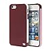 Cafeleo Case for iPhone SE, Premium Shock-Absorbing Soft and Hard Silicone Cases Durable Bumper Dual-Layer Cover, Soft Anti-Scratch Finish Work for iPhone 5 5S - Winered