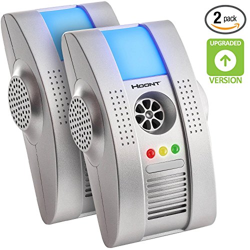 Hoont 2 Pack Plug-in Electronic Total Pest Eliminator + Night Light - Eradicates Insects and Rodents [UPGRADED VERSION]