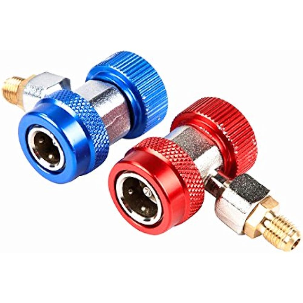 Adjustable R134A Adapter Fittings HighLow Quick Coupler AC Car Air
