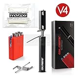 The Original Authentic Coil Master VERSION 3 6-in-1 Coil Jig with Authenticity Scratch Code and Japanese Organic Cotton by InnoVaper and Carrying Pouch - Perfect Micro Coils with 100% Organic Unbleached Japanese Cotton and Carrying Pouch (BLACK)