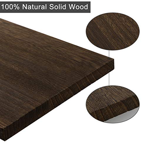 Floating Wall Shelves, Befayoo Rustic Decor Geometric Wood Shelf for Bedroom, Living Room, Bathroom, Kitchen, Office (Round, Retro Brown)