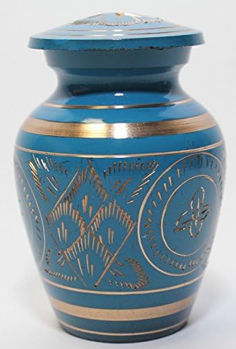 Brass Funeral Cremation Keepsake Urn, Memorial Ash Urns