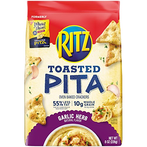 Wheat Thins Toasted Pita Chips, Garlic & Herb, 8 Ounce