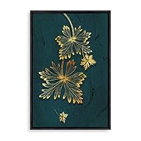 Framed Canvas Wall Art Golden Forest Canvas Prints Home Artwork Decoration for Living Room,Bedroom - 16x24 inches