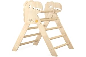 KIDSBUDDY Pikler Triangle Climbing Toys for Toddlers 1-3 Indoor Baby Climbing Gym Toddler Montessori Toys Wooden Climbing Toys