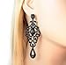 PAGEANT AUSTRIAN CRYSTAL RHINESTONE NAVY CHANDELIER DANGLE EARRINGS E2090NB