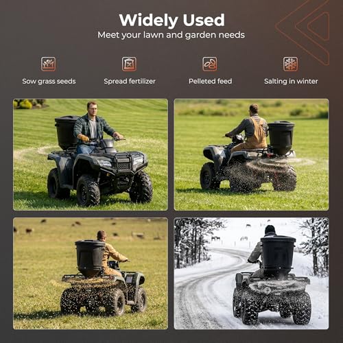 ATV All-Purpose Broadcast Spreader Fit for Seed Fertilizer Rock Salt Deer Feed photo 11