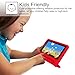 Fintie Shock Proof Case for All-New Amazon Fire 7 Tablet (7th Gen, 2017) - Kiddie Series Light Weight Convertible Handle Stand Kids Friendly Cover, compatible with Fire 7 (5th Gen, 2015), Red