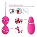 Ben Wa Balls Remote Control Vibrator Dual Kegel Balls 10 Speeds Remote Control Waterproof for Women Rechargeable Vaginal Vibrating Bullet for Bladder Control Pelvic Floor Tighten Clitorals Stimulato